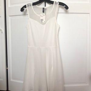 White skater dress